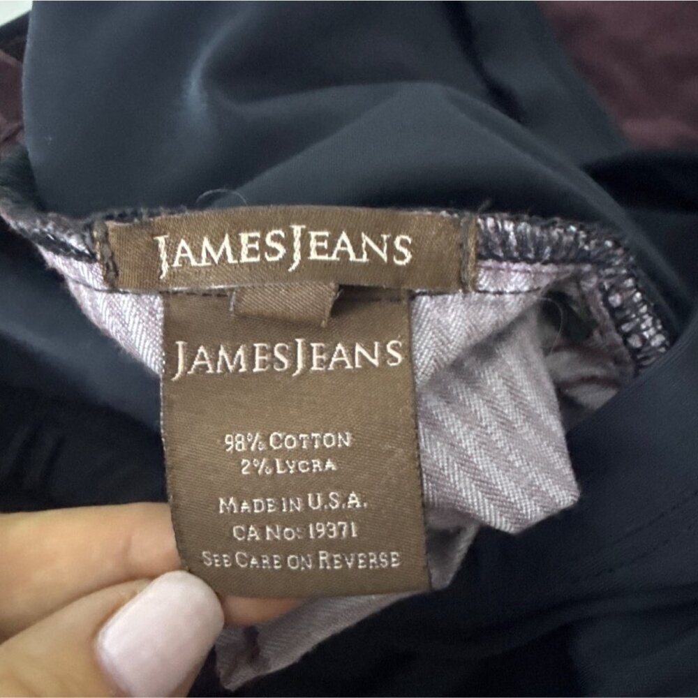 James Jeans Twiggy Maternity Pants In Purple With Black Waistband - Picture 3 of 5